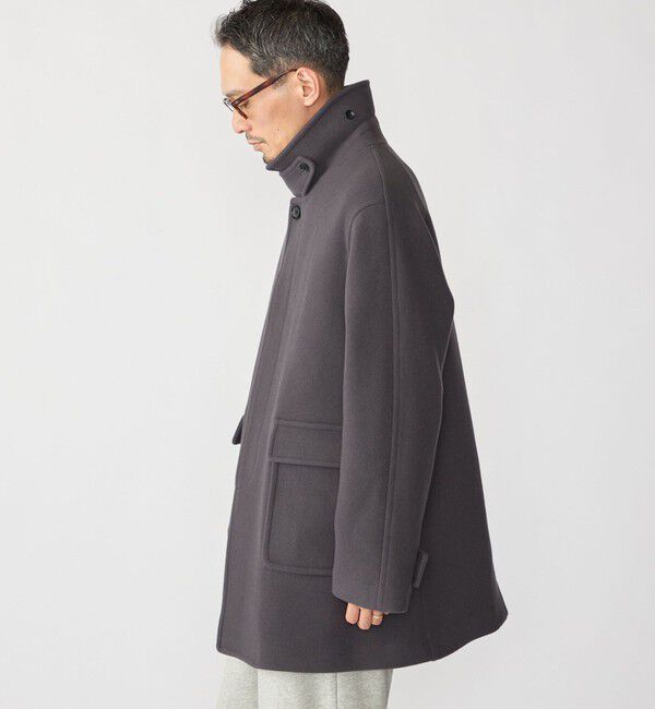 SHIPS「SHIPS: S140 ウールシルク ステンカラー コート」|ステンカラーコート|