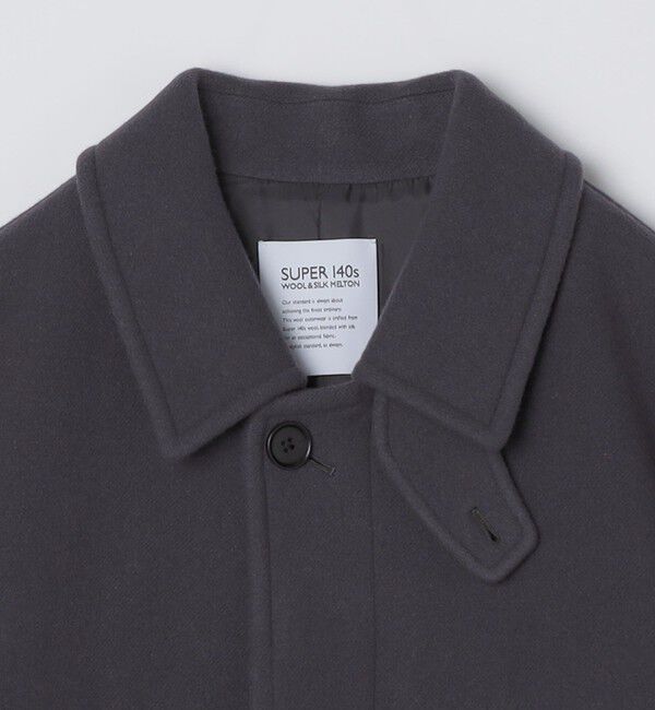 SHIPS「SHIPS: S140 ウールシルク ステンカラー コート」|ステンカラーコート|