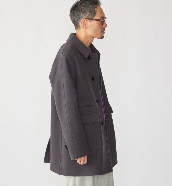 SHIPS「SHIPS: S140 ウールシルク ステンカラー コート」|ステンカラーコート|
