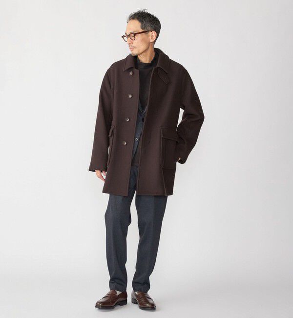 SHIPS「SHIPS: S140 ウールシルク ステンカラー コート」|ステンカラーコート|