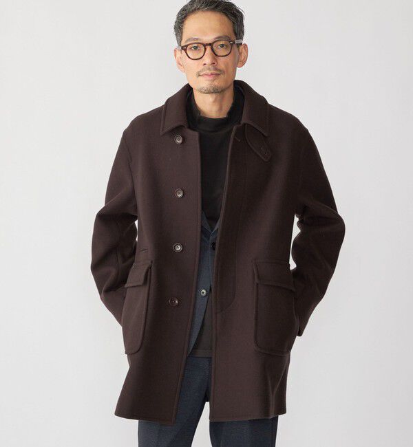 SHIPS「SHIPS: S140 ウールシルク ステンカラー コート」|ステンカラーコート|