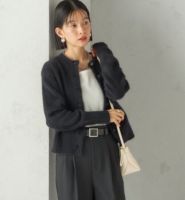 SHIPS for women「〈手洗い可能〉フォックス クルーネック ニット カーディガン」|カーディガン|