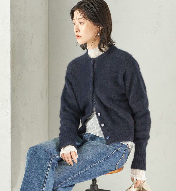 SHIPS for women「〈手洗い可能〉フォックス クルーネック ニット カーディガン」|カーディガン|