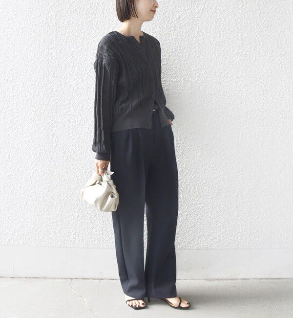 SHIPS for women「【WEB限定】〈手洗い可能〉レース 編み 2WAY カーディガン」|カーディガン|