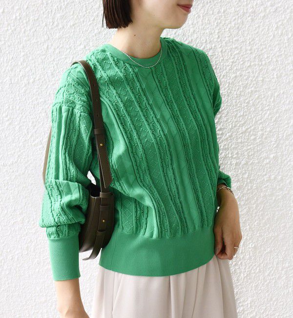 SHIPS for women「【WEB限定】〈手洗い可能〉レース 編み 2WAY カーディガン」|カーディガン|