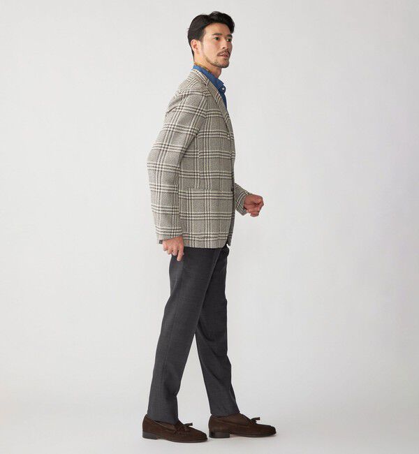 SHIPS「TAGLIATORE: コットン メッシュ グレンチェック ジャケット」|テーラードジャケット|