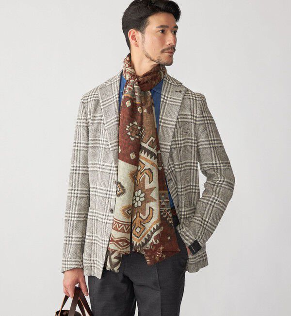 SHIPS「TAGLIATORE: コットン メッシュ グレンチェック ジャケット」|テーラードジャケット|