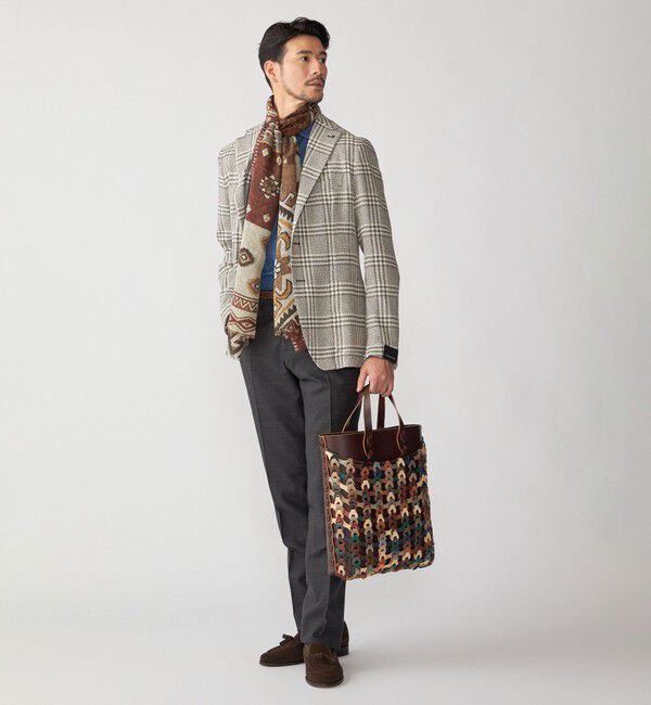 SHIPS「TAGLIATORE: コットン メッシュ グレンチェック ジャケット」|テーラードジャケット|