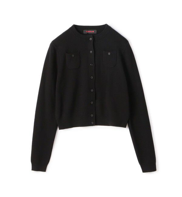 CABaN「コットンカシミヤ クルーネックカーディガン」|カーディガン|19 ブラック