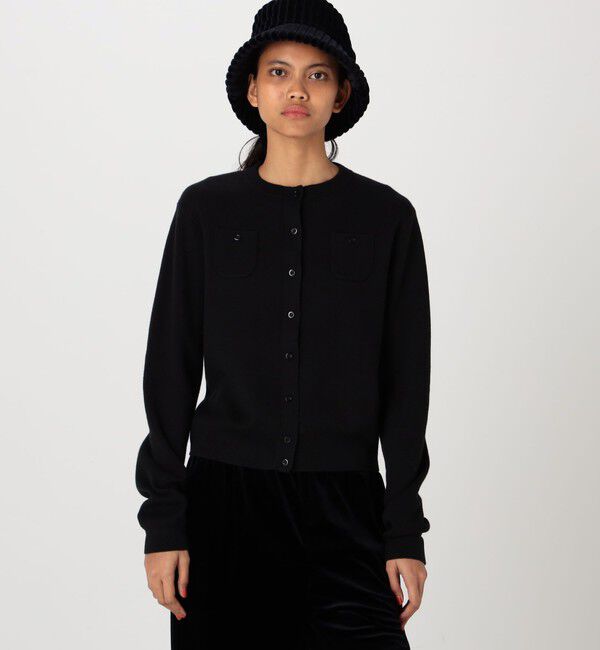 CABaN「コットンカシミヤ クルーネックカーディガン」|カーディガン|