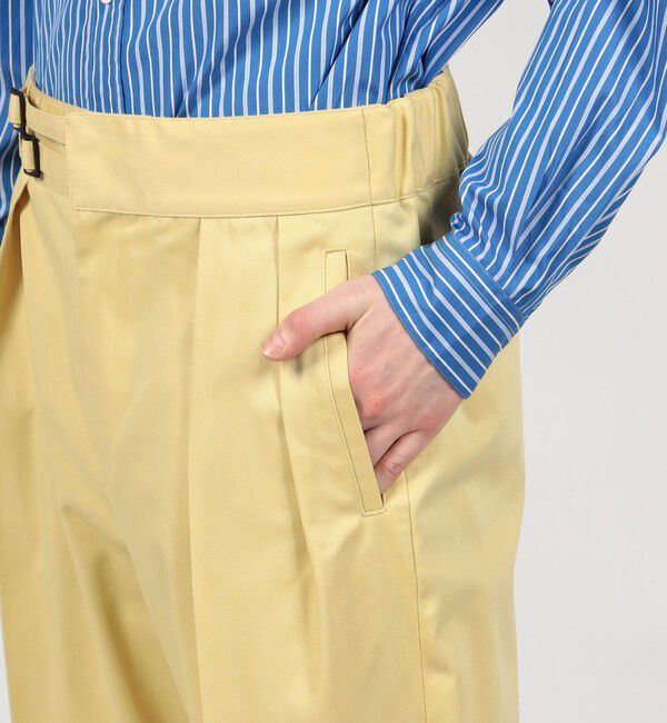 TOMORROWLAND MENS「ポリエステルコットンツイル ダブルバックルパンツ」|その他|