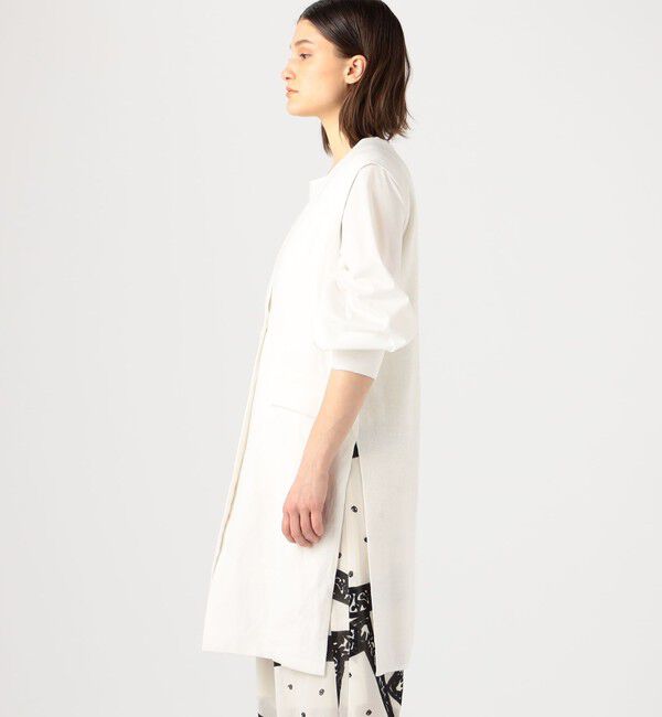 DES PRES「リネンファブリックコンビ ロングジレ」|ベスト・ジレ|