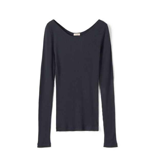 DES PRES「シルクコットンリブ ラウンドネックプルオーバー」|Tシャツ・カットソー|69 ネイビー