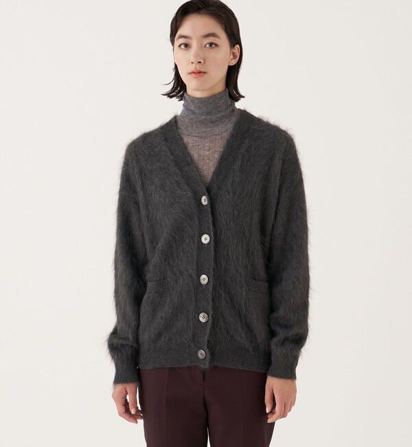 DES PRES「ピュアカシミヤファー Vネックカーディガン」|カーディガン|