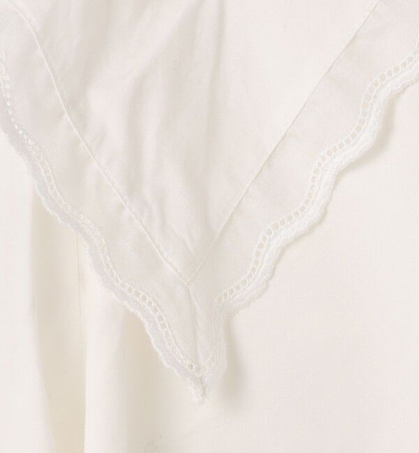MACPHEE「コットンリヨセルレース ビックカラーブラウス」|シャツ・ブラウス|