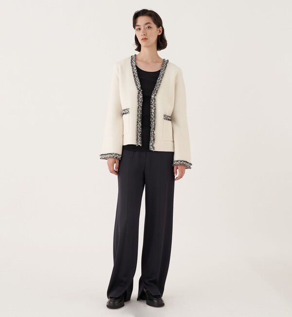 DES PRES「ウールカシミヤミラノリブ Vネックカーディガン」|カーディガン|