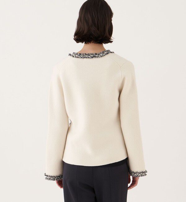 DES PRES「ウールカシミヤミラノリブ Vネックカーディガン」|カーディガン|