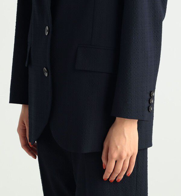 BACCA「シアサッカー オーバーシングルジャケット」|テーラードジャケット|