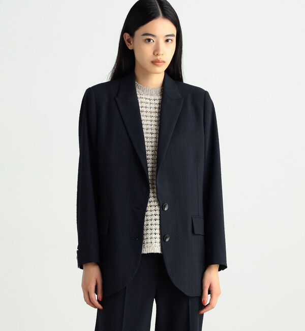 BACCA「シアサッカー オーバーシングルジャケット」|テーラードジャケット|