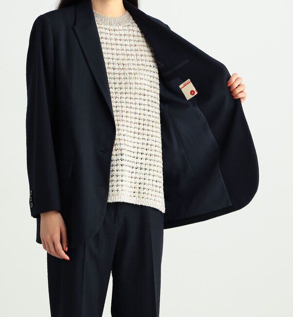 BACCA「シアサッカー オーバーシングルジャケット」|テーラードジャケット|