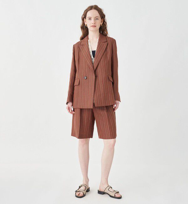 MACPHEE「ダブルカバーリネン ピークドラペルジャケット」|テーラードジャケット|