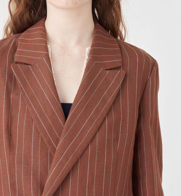 MACPHEE「ダブルカバーリネン ピークドラペルジャケット」|テーラードジャケット|