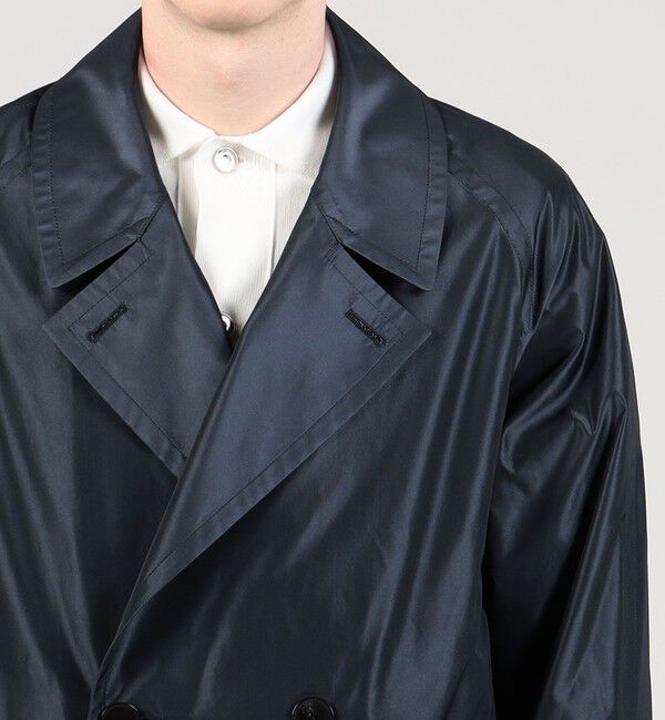 TOMORROWLAND MENS「ポリエステルタフタ ダブルブレステッド4Bコート」|ピーコート|