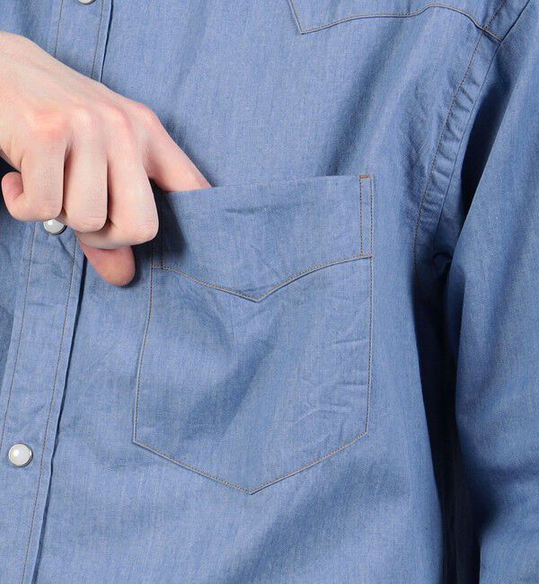 TOMORROWLAND MENS「コットンデニム ウエスタンシャツ」|シャツ・ブラウス|