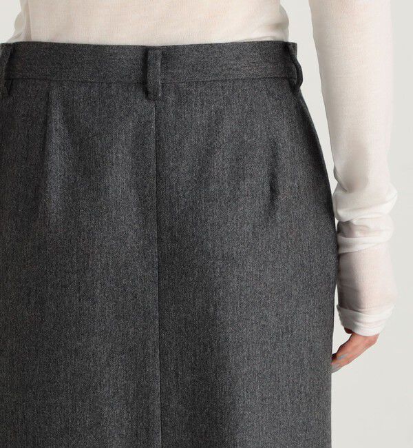 Edition「ポプリンメルトン ロングスカート」|タイト|