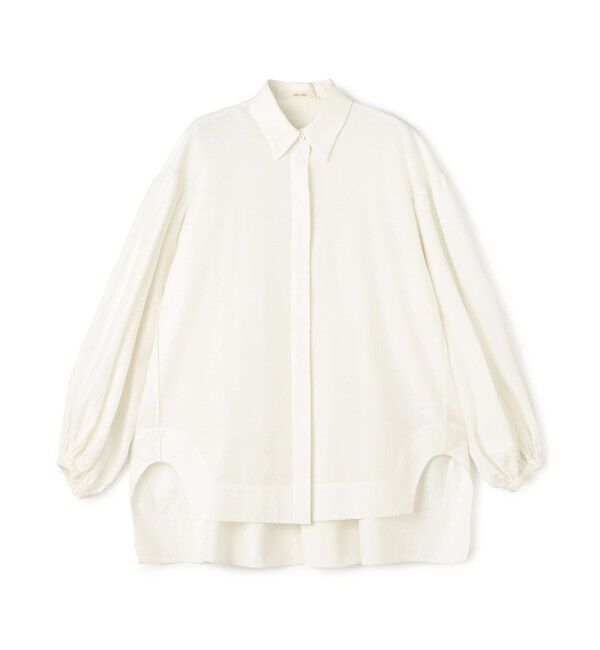DES PRES「コットンシルクポプリン タックチュニックシャツ」|シャツ・ブラウス|11 ホワイト
