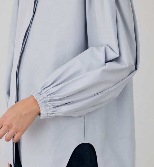 DES PRES「コットンシルクポプリン タックチュニックシャツ」|シャツ・ブラウス|