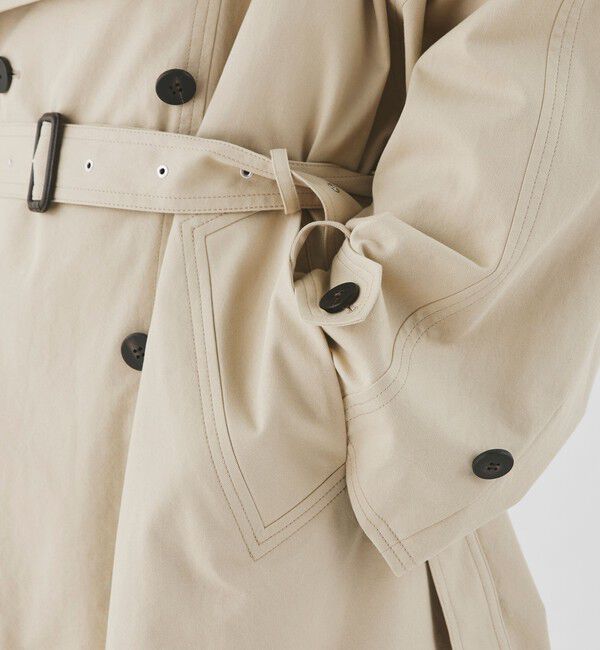 GALERIE VIE「ノンマーセライズドコットンギャバジン ボリュームトレンチコート」|トレンチコート|
