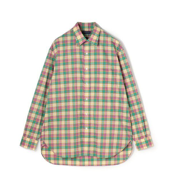 TOMORROWLAND MENS「コットンポプリン チェックシャツ」|シャツ・ブラウス|24 イエロー系