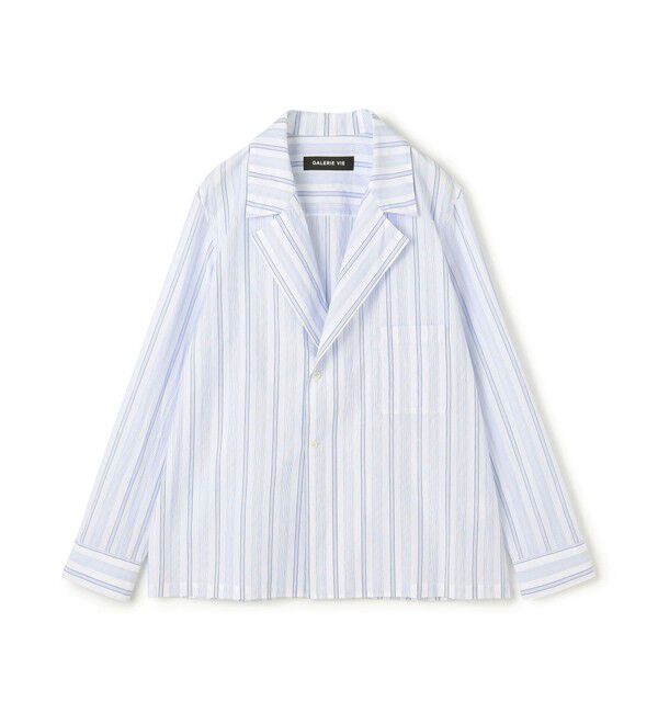 GALERIE VIE「コットン シャツジャケット」|テーラードジャケット|64 ブルー系
