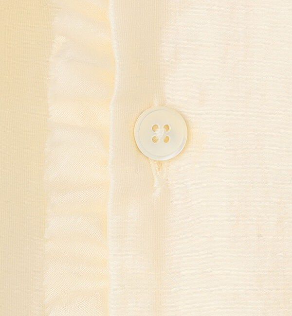 MACPHEE「シースルーローン フロントフリルブラウス」|シャツ・ブラウス|