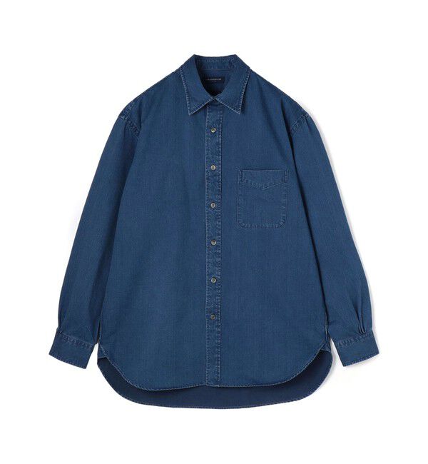 TOMORROWLAND MENS「コットンインディゴ セミワイドカラーシャツ」|シャツ・ブラウス|65 ブルー