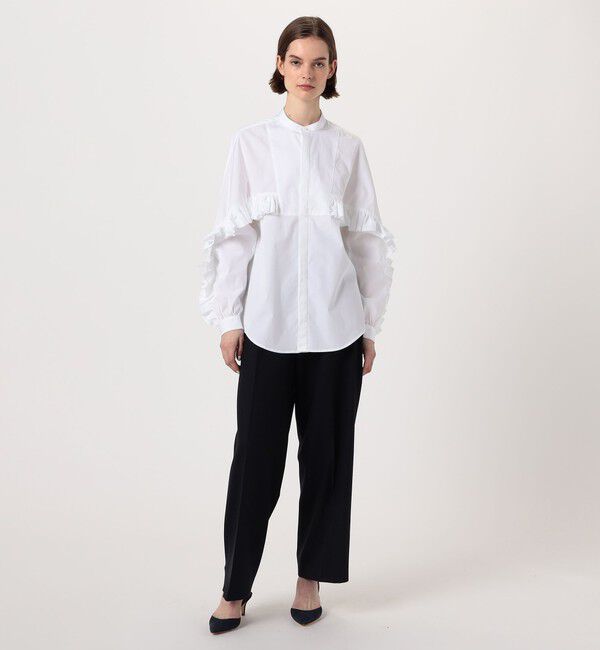 TOMORROWLAND BUYING WEAR「BOURRIENNE DRAMA フリルシャツ」|シャツ・ブラウス|