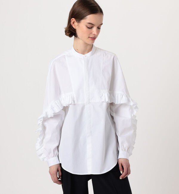 TOMORROWLAND BUYING WEAR「BOURRIENNE DRAMA フリルシャツ」|シャツ・ブラウス|
