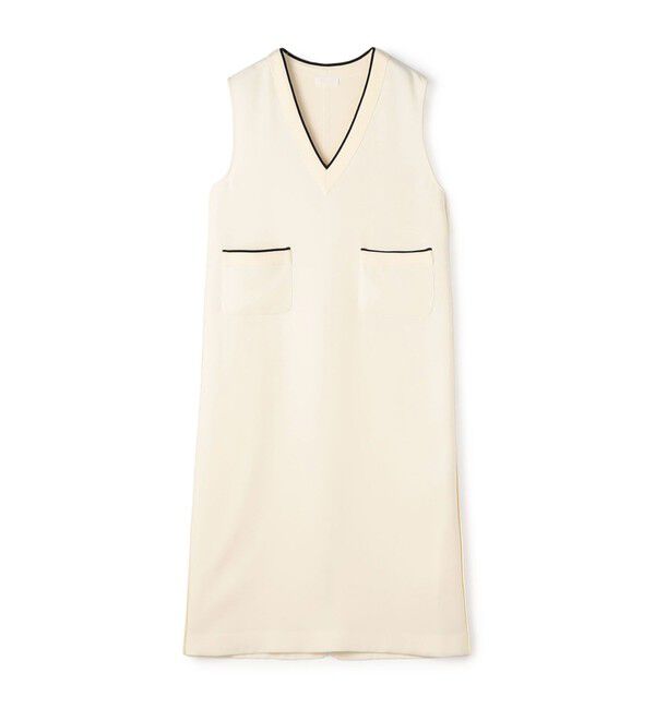 Ballsey「ニットコンビダブルクロス パッチポケットワンピース」|ワンピース|41 ライトベージュ