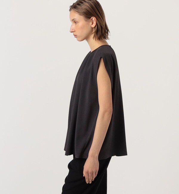 DES PRES「ジャージーライクジョーゼット ギャザーネックブラウス」|シャツ・ブラウス|