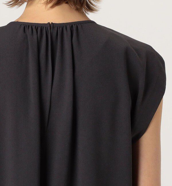 DES PRES「ジャージーライクジョーゼット ギャザーネックブラウス」|シャツ・ブラウス|