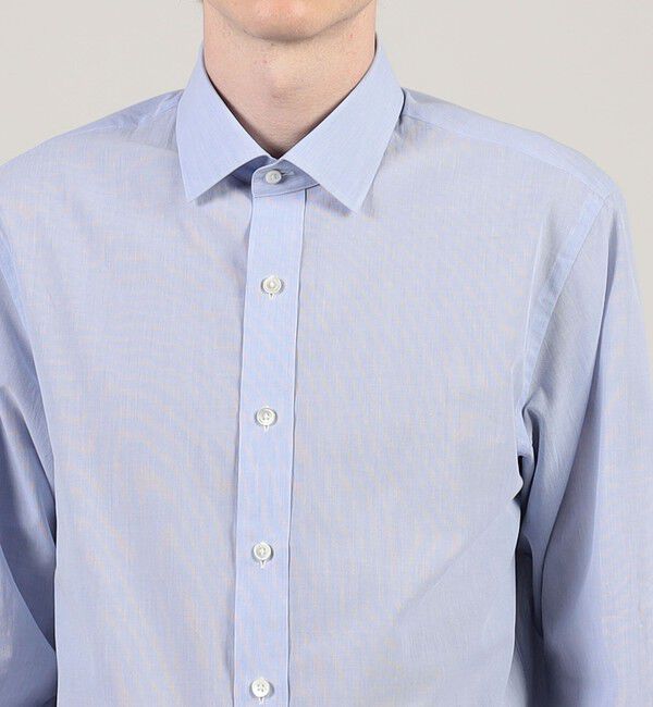 TOMORROWLAND MENS「200/2 コットンシアサッカー ショートポイント ワイドスプレッド シャツ」|シャツ・ブラウス|