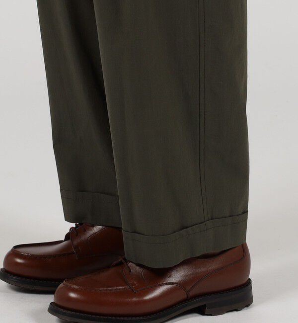 TOMORROWLAND MENS「コットン グラスツイル 1プリーツ ワイドパンツ」|チノ|