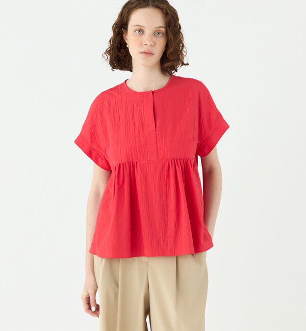 Ballsey「ボーダーサッカー サックブラウス」|シャツ・ブラウス|