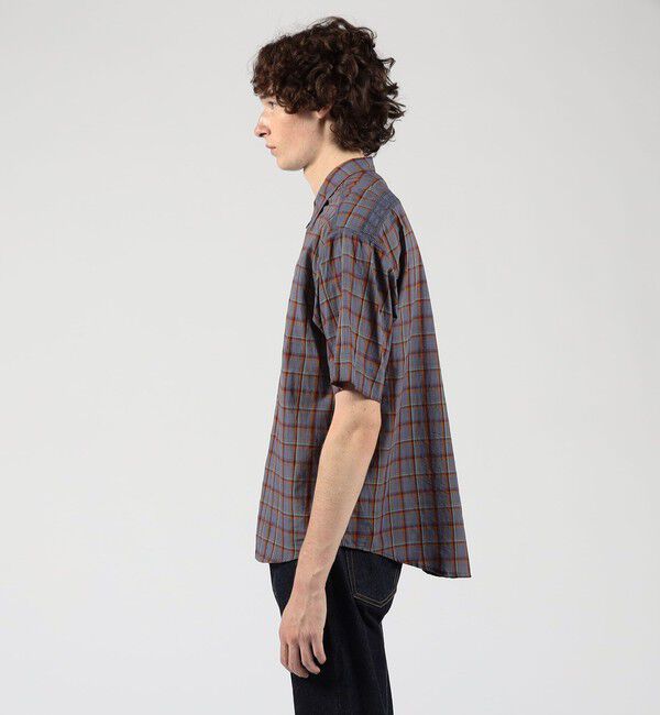 TOMORROWLAND MENS「インドコットン カスリチェック ハーフスリーブシャツ」|シャツ・ブラウス|