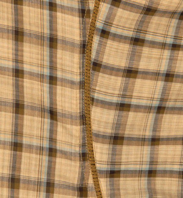 TOMORROWLAND MENS「インドコットン カスリチェック ハーフスリーブシャツ」|シャツ・ブラウス|