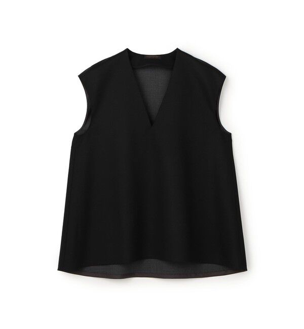 TOMORROWLAND collection「スーパーウールウィーブ Vネックトップス」|シャツ・ブラウス|69 ネイビー