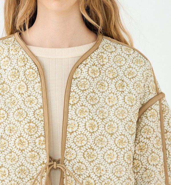 SOULEIADO「レーヨンサテンキルト リバーシブルジャケット」|ノーカラージャケット|