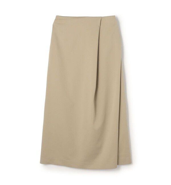 Ballsey「キュプラサテンストレッチ ランダムタックスカート」|スカート|41 ベージュ