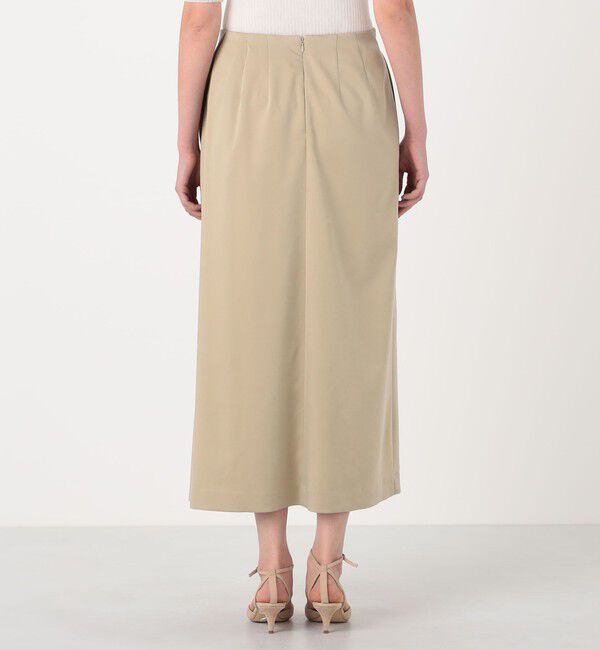 Ballsey「キュプラサテンストレッチ ランダムタックスカート」|スカート|